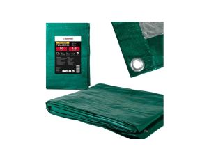 Plandeka 4x5 90g zielona gruba wzmacniana z oczkami płachta Schmith