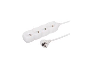 Przedłużacz 4-gniazdowy, 5m biały, 3x1,0mm OWY 34450