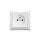 Gniazdo podtynkowe pojedyncze z uziemieniem 2P+Z Pola białe, 33029
