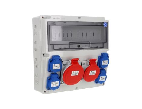 Rozdzielnica 5x32A 5x16A 4x3x16A INA=32A IP54 SB-147505-S0110-54