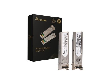 Moduł SFP 1,25Gbps, LC/UPC, 850nm, 550m, multi mode, DOM Extralink SFP 1.25G 2-pack