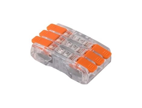 Szybkozłączka z dźwignią przelotowa 6x 0,2-2,5mm2 przezroczysta E.4194/3 /50szt./