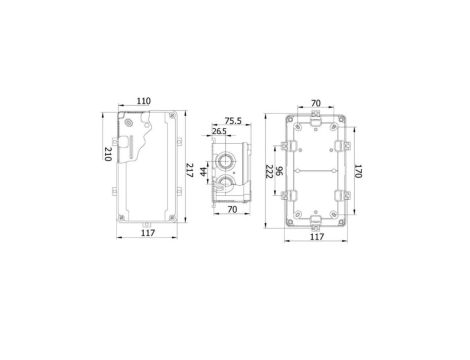 Rozdzielnica ścienna 2x230v IP67 40202005 29634 X-51479-00137