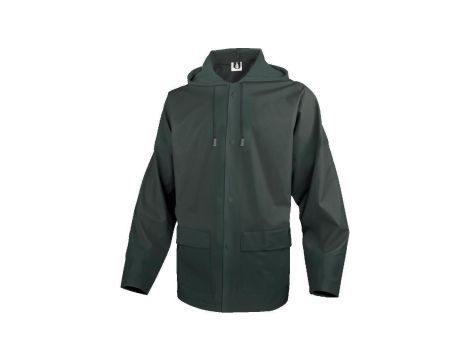 Bluza przeciwdeszczowa z poliestru powlekanego na zewnątrz poliuretanem, kolor Zielony, rozmiar: L, 900VESVEGT