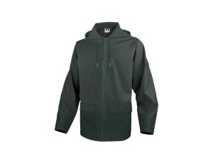 Bluza przeciwdeszczowa z poliestru powlekanego na zewnątrz poliuretanem, kolor Zielony, rozmiar: M, 900VESVETM