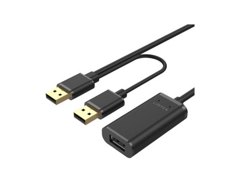 Kabel przedłużacz aktywny USB 2.0 A (wtyk / gniazdo) 10m UNITEK Y-278