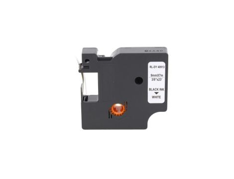 Taśma D1 40913 do drukarki DYMO 9mm 7m biała taśma czarny nadruk