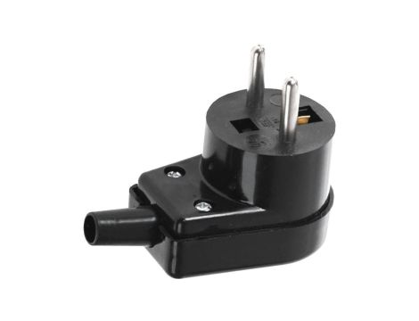 Wtyczka kątowa 220-05 16A 250V IP20 CZARNA VIPLAST 220-05