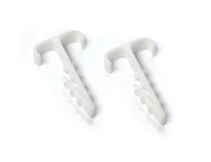 UCHWYT WBIJANY DO MOCOWANIA PRZEWODÓW PŁASKICH, PODWÓJNY UWT-1 (100szt.)