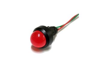 Lampka LED czerwona 12-24V AC/DC (klosz 20mm)