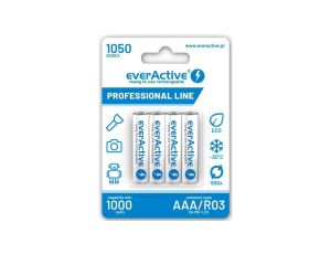 Akumulatorki AAA / R03 Ni-MH everActive 1050mAh (box 4 szt.)