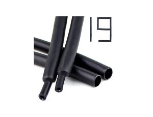 1M RURKA KOSZULKA TERMOKURCZLIWA z KLEJEM GRUBA CZARNA 19mm 19/6 mm