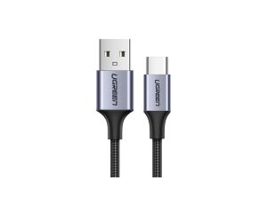 Kabel Ugreen US288 60128 USB-A / USB-C QC 3.0 3A 2m - szary