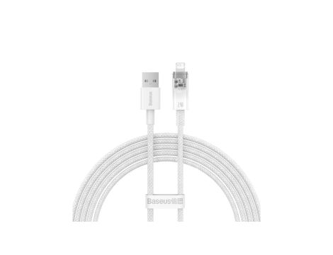 Baseus Explorer Series kabel przewód USB – Lightning 2,4A 2 m biały (CATS010102)