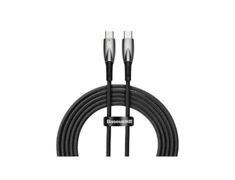 Baseus Glimmer Series kabel do szybkiego ładowania USB-C 480Mb/s PD 100W 2m czarny