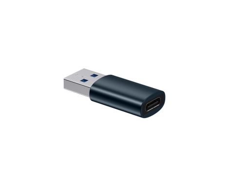 Baseus Ingenuity Series Mini przejściówka adapter USB 3.1 OTG do USB Typ C niebieski (ZJJQ000103)