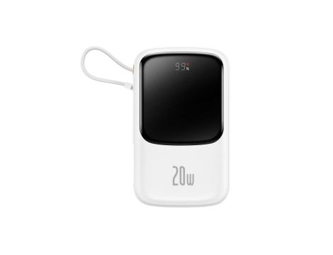 Baseus Qpow Digital Display powerbank z szybkim ładowaniem 10000mAh 20W QC/PD/SCP/FCP z wbudowanym k