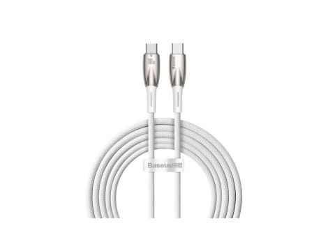Kabel Baseus CADH000802 USB-C - USB-C PD 100W 5A 480Mb/s 2m - biały