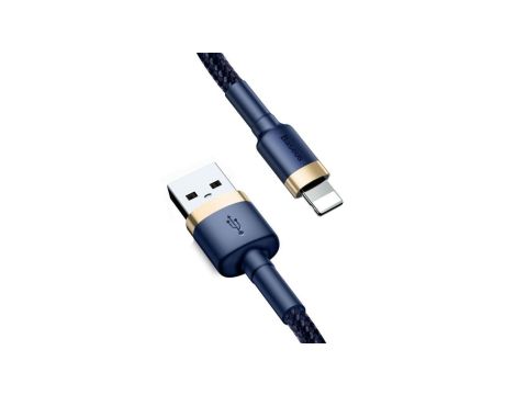 Kabel Baseus Cafule USB-A / Lightning 2.4A QC 3.0 1 m - niebiesko-złoty