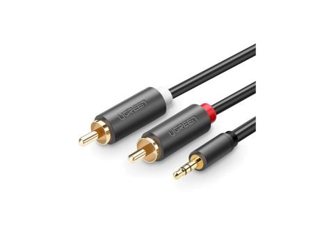 Kabel Ugreen AV102 10772 3,5 mm mini jack (męski) / 2RCA (męski) 1m - szary