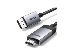Kabel Ugreen DP119 15773 DisplayPort / HDMI 4K 60Hz 1m - szary