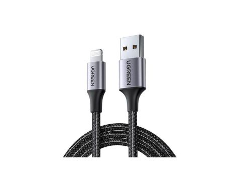 Kabel Ugreen US199 60157 USB-A / Lightning MFi 1.5m - czarny