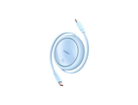 Kabel wysuwany Baseus Free2Draw Mini USB-C - USB-C 100W 1m - niebieski