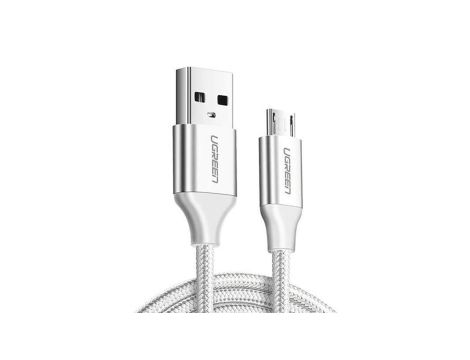 Kabel Ugreen US290 60151 USB-A / micro USB 2.4A 1m - biały