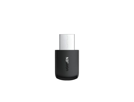 Ugreen dwuzakresowy adapter zewnętrzna karta sieciowa USB - WiFi 11ac AC650 czarny (CM448)