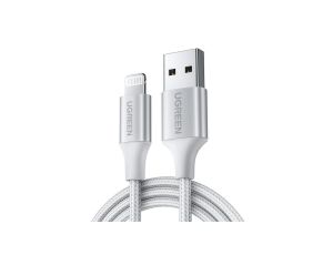 Kabel Ugreen US199 60163 USB-A / Lightning MFi 2m - srebrny