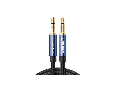 Ugreen kabel audio AUX wtyczka prosta minijack 3,5 mm 1m niebieski (AV112)