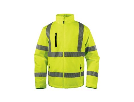 Kurtka ostrzegawcza wodoodporno-oddychająca z poliestru Stretch, KL. 3, kolor Żółty Fluo, rozmiar: 4XL, AREHVJA4X