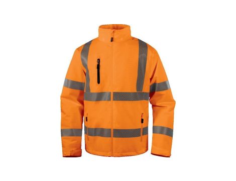 Kurtka ostrzegawcza wodoodporno-oddychająca z poliestru Stretch, KL. 3, kolor Pomarańczowy Fluo, rozmiar: 4XL, AREHVOR4X