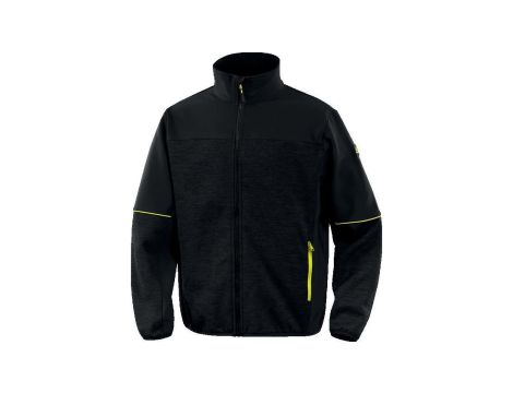 Bluza z siatki poliestrowej I tkaniny Softshell, kolor Czarny, rozmiar: XL, BEAV2NOXG
