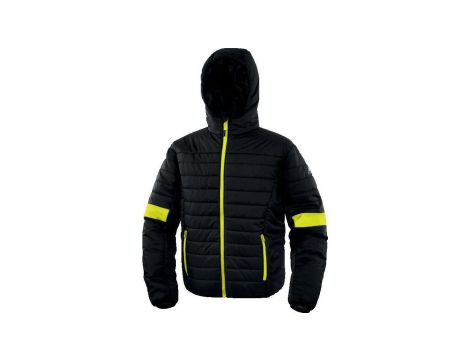 Kurtka puchowa pikowana z poliamidu Ripstop, kolor Czarno-Żółty, rozmiar: 3XL, BLOOMNO3X