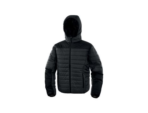 Kurtka puchowa pikowana z poliamidu Ripstop, kolor Szaro-Czarny, rozmiar: XL, BLOOMGRXG