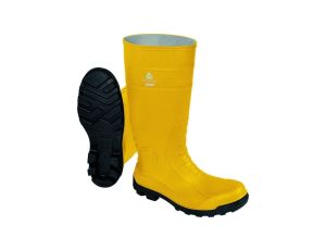 Obuwie bezpieczne, wysokie z PVC, kolor Żółty, rozmiar: 48, COPPES5JA48