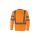T-shirt ostrzegawczy z długimi rękawami z poliestru, kl. 3, kolor Pomarańczowy Fluo, rozmiar: S, COSMOORPT