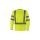 T-shirt ostrzegawczy z długimi rękawami z poliestru, kl. 3, kolor Żółty Fluo, rozmiar: 4XL, COSMOJA4X