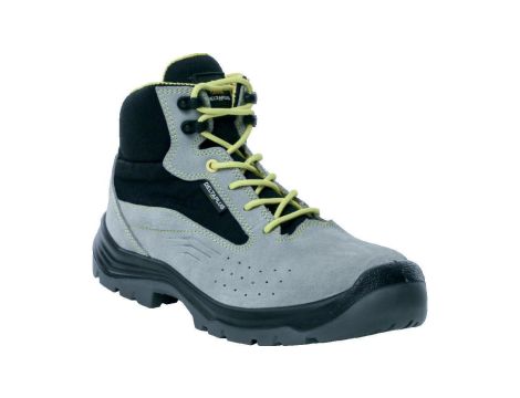 Trzewiki ze weluru skórzanego, podnosek i wkładka kompozytowe, kolor Szary, rozmiar: 46, DENALSPSGR46