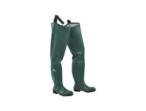 Obuwie bezpieczne, wysokie z PVC, kolor Zielono-czarny, rozmiar: 46, FISH2S5VE46