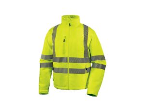 Kurtka ostrzegawcza, wodoodporna i oddychająca z poliestru Stretch, KL. 3, kolor Żółty Fluo, rozmiar: 3XL, FLEHVJA3X