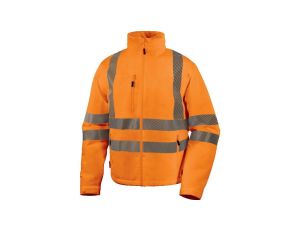 Kurtka ostrzegawcza, wodoodporna i oddychająca z poliestru Stretch, KL. 3, kolor Pomarańczowy Fluo, rozmiar: 3XL, FLEHVOR3X