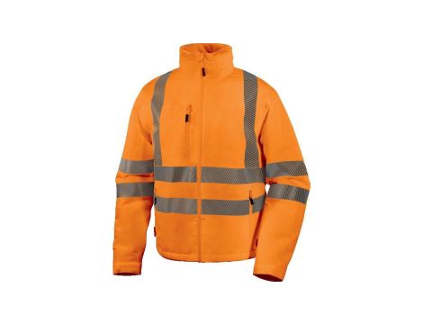 Kurtka ostrzegawcza, wodoodporna i oddychająca z poliestru Stretch, KL. 3, kolor Pomarańczowy Fluo, rozmiar: 3XL, FLEHVOR3X