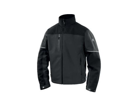 Wiatrówka z poliestru, wodoodporno-oddychająca, 2 warstwy laminowane, kolor Szaro-Czarny, rozmiar: 3XL, FLENGR3X