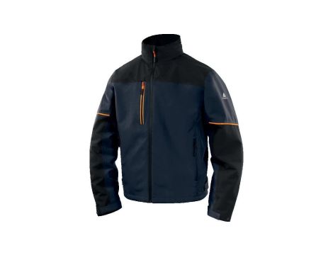 Wiatrówka z poliestru, wodoodporno-oddychająca, 2 warstwy laminowane, kolor Granatowo-Czarny, rozmiar: 3XL, FLENBM3X