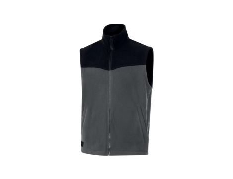 Ciepła kamizelka- polar poliester, kolor Ciemnoszary-czarny, rozmiar: 3XL, GILLIGR3X