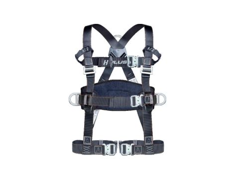 Szelki z pasem H Plus z 4 punktami zaczepowymi, kolor Czarny, rozmiar: XL/XXL, HAR24HAXX