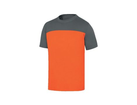 T-shirt z bawełny, kolor Pomarańczowo-Szary, rozmiar: M, GENO2OGTM