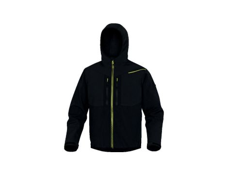 Bluza z tkaniny Softshell z poliestru Stretch, 3 warstwy laminowane, kolor Czarno-Żółty, rozmiar: S, HOR2LNJPT